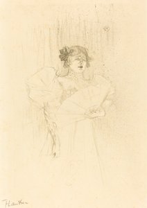 Pełna twarz Luce Myres autorstwa Henri de Toulouse Lautrec