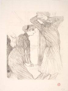 Lugné Poë i Berthe Bady w Beyond Human Forces autorstwa Henri de Toulouse Lautrec