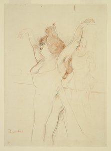 Mademoiselle Cocyle jako Helena Trojańska w La Belle Helene autorstwa Henri de Toulouse-Lautrec