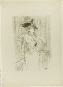Mademoiselle Marcelle Pożyczkodawca, stojący autorstwa Henri de Toulouse-Lautrec