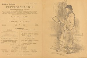 Srebrny ślub; Ciężar wolności; Poważny Klient [przód] autorstwa Henri de Toulouse Lautrec