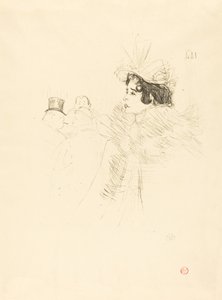 Miss May Belfort w irlandzkim i amerykańskim barze, rue Royale Miss Belfort Belfort au Irish..., 1895. autorstwa Henri de Toulouse Lautrec