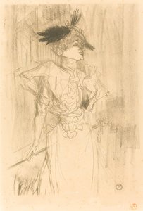 Panna Marcelle Pożyczkodawca, stojący autorstwa Henri de Toulouse Lautrec