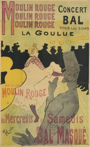 Moulin Rouge, La Goulue, 1891 autorstwa Henri de Toulouse Lautrec