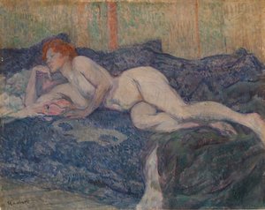 Akt leżący na kanapie autorstwa Henri de Toulouse-Lautrec