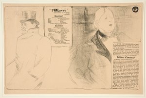 Oscar Wilde i Romain Coolus (Oscar Wilde i Romain Coolus) autorstwa Henri de Toulouse Lautrec