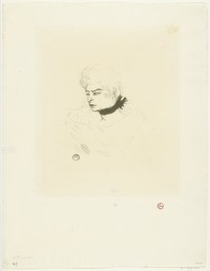 Portret Mademoiselle Green Dots Pani zielone kropki autorstwa Henri de Toulouse Lautrec