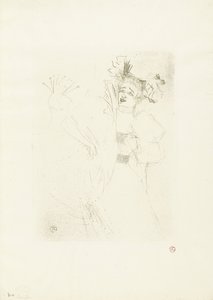 Portret van aktorki Marcelle Lender w operze Chilpéric Pożyczkodawca z frontu w Chelpéric autorstwa Henri de Toulouse Lautrec