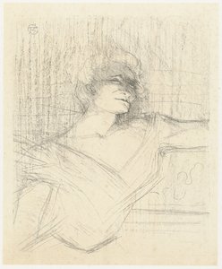 Portret aktorki Yvette Guilbert w Dans la Glu Yvette Guilbert w kleju Yvette Guilbert: seria angielska (tytuł serii) autorstwa Henri de Toulouse Lautrec