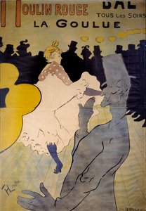 Plakat kabaretu „La goulue” w Moulin Rouge. Rysunek Henri de Toulouse Lautrec (1864-1901) 1891 Bruksela, Musee Ixelles autorstwa Henri de Toulouse Lautrec