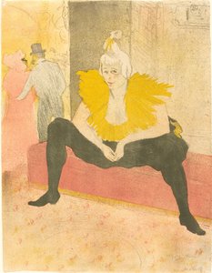 Siedzący Clowness (Assy La Clownesse) autorstwa Henri de Toulouse Lautrec