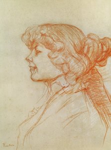 Angielska dziewczyna pod gwiazdą w Le Havre, 1899 (kredka na papierze) autorstwa Henri de Toulouse Lautrec
