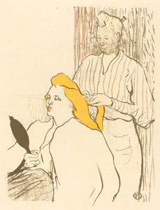 Fryzjer - Program dla Théâtre Libre autorstwa Henri de Toulouse Lautrec