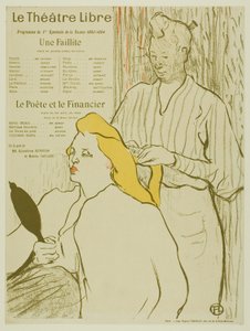 Fryzjer, program dla Théâtre Libre autorstwa Henri de Toulouse Lautrec