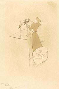 Millliner La Modiste - Renée Vert, 1893. autorstwa Henri de Toulouse Lautrec