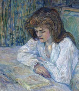 The Reader par Toulouse-Lautrec, Henri, de (1864-1901). Olej na tekturze, format : 68x61 autorstwa Henri de Toulouse Lautrec