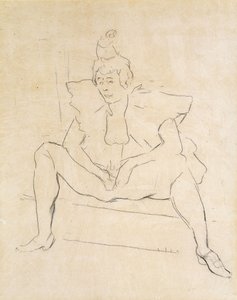 Siedzący Klaun; La Clownesse Assise autorstwa Henri de Toulouse Lautrec