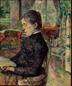 Matka malarza w Salonie w Malrome. Obraz Henri de Toulouse-Lautreca (Toulouse Lautrec autorstwa Henri de Toulouse Lautrec
