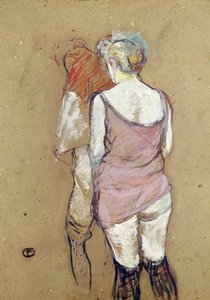 Dwie półnagie kobiety w Maison de la Rue des Moulins autorstwa Henri de Toulouse Lautrec