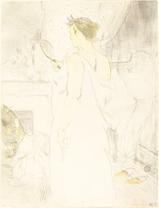 Kobieta w lustrze autorstwa Henri de Toulouse Lautrec