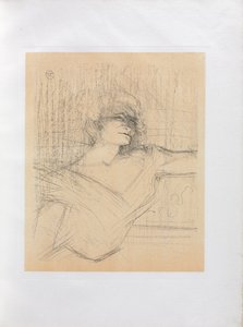 Yvette Guilbert-angielska seria: W kleju autorstwa Henri de Toulouse-Lautrec