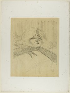 Yvette Guilbert - "Linger, Longer, Loo", od Yvette Guilbert autorstwa Henri de Toulouse Lautrec