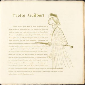 Yvette Guilbert autorstwa Henri de Toulouse Lautrec