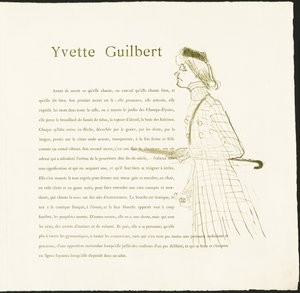 Yvette Guilbert autorstwa Henri de Toulouse-Lautrec