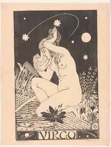Znak zodiaku Panna Panna (tytuł na obiekcie)