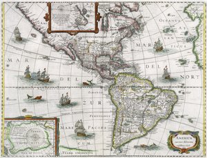 Mapa Ameryk, 1631