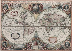 Nowa mapa całego świata autorstwa Henricus Hondius II