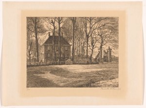 Dworek wśród drzew autorstwa Henriëtte de Vries (signed by artist)
