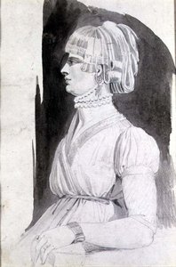 Studium kobiety (ołówek, długopis i myjka) autorstwa Johann Heinrich Füssli
