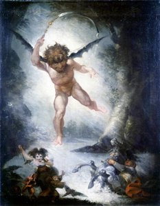 Robin Goodfellow (Puck) (Sen nocy letniej) – przez Fussli (Fuseli), Johann Heinrich (1741-1825)