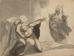 Wizja Orestesa (pióro i tusz z grafitem i tuszem na papierze) autorstwa Henry (1741 1825) Fuseli