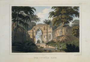 Brama Katwali i „Kotwali Darwaza”, ruiny Gaur autorstwa Henry (after) Creighton
