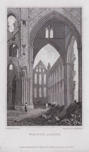 Opactwo Whitby (grawerowanie) autorstwa Henry (after) Gastineau