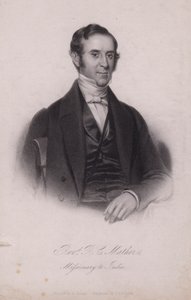 Henry Cotton Mather, angielski misjonarz chrześcijański w Indiach (grafika) autorstwa Henry (after) Room