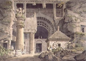 Starożytne wykopaliska w Carli, tablica XIV, ryt Daniel Havell (1785-1826) 1809 (rycina)