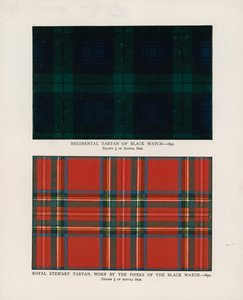 42. Royal Highlanders Czarny zegarek. Pułkowe tartany (chromolitho) autorstwa Henry A. Payne