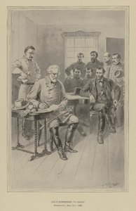 Poddanie Lee Grantowi, Appomattox, Wirginia, 9 kwietnia 1865 (lito) autorstwa Henry Alexander (after) Ogden