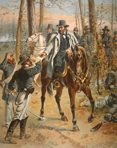 General Grant in the Wilderness Campaign, 5 maja 1864 (kolor lito) autorstwa Henry Alexander Ogden