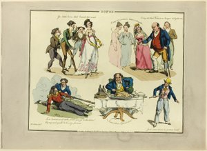 Płyta z ilustracjami do popularnych piosenek autorstwa Henry Alken