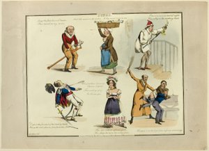 Płyta z ilustracjami do popularnych piosenek autorstwa Henry Alken
