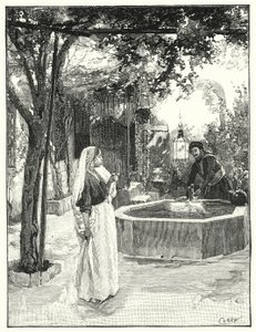 Dziedziniec domu w Damaszku (lito) autorstwa Henry Andrew Harper