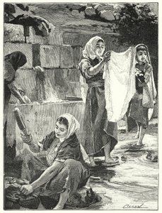 Fontanna w Lifta w Samarii (lito) autorstwa Henry Andrew Harper