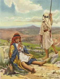 Życie pasterskie na wzgórzach Betlejem (kolor lito) autorstwa Henry Andrew Harper