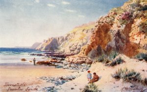 Saunton Sands, Barnstaple (kolorowa litografia)