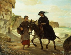 Turystka i rybaczka, 1870