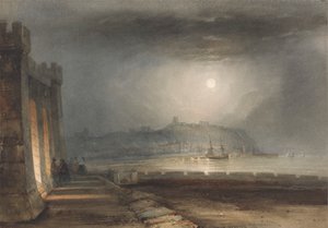 Scarborough schronienie, Yorkshire - światło księżyca